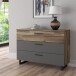 Kommode >Sirius Black < in braun,grau - 120,1x85,8x41,3cm (BxHxT)