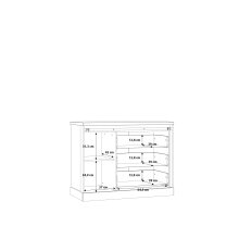 Kommode >Kaszimiro < in braun,schwarz - 113,5x88,2x52cm (BxHxT)