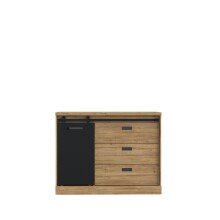 Kommode >Kaszimiro < in braun,schwarz - 113,5x88,2x52cm (BxHxT)