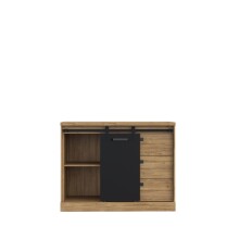 Kommode >Kaszimiro < in braun,schwarz - 113,5x88,2x52cm (BxHxT)