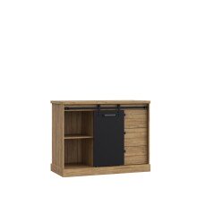 Kommode >Kaszimiro < in braun,schwarz - 113,5x88,2x52cm (BxHxT)