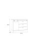 Kommode >Kaszimiro < in braun,schwarz - 113,5x88,2x52cm (BxHxT)