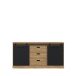 Kommode >Kaszimiro< in braun,schwarz - 173,3x88,2x52cm (BxHxT)