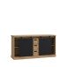 Kommode >Kaszimiro< in braun,schwarz - 173,3x88,2x52cm (BxHxT)
