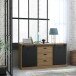 Kommode >Kaszimiro< in braun,schwarz - 173,3x88,2x52cm (BxHxT)