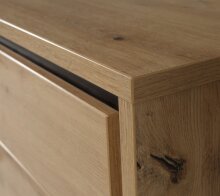 Kommode >Trondheim< in schwarz,braun - 91,4x91,2x41,5cm (BxHxT)