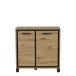 Kommode >Trondheim< in schwarz,braun - 91,4x91,2x41,5cm (BxHxT)