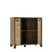Kommode >Trondheim< in schwarz,braun - 91,4x91,2x41,5cm (BxHxT)