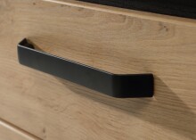 Kommode >Trondheim< in schwarz,braun - 91,4x91,2x41,5cm (BxHxT)