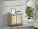 Kommode >Trondheim< in schwarz,braun - 91,4x91,2x41,5cm (BxHxT)