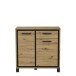 Kommode >Trondheim< in schwarz,braun - 91,4x91,2x41,5cm (BxHxT)