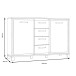Kommode >Trondheim< in schwarz,braun - 138,4x91,2x41,5cm (BxHxT)