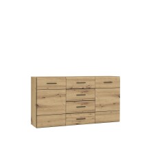 Kommode >Seikola < in braun,schwarz - 169,6x91,3x41,1cm (BxHxT)