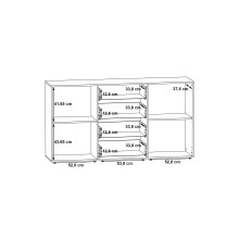 Kommode >Seikola < in braun,schwarz - 169,6x91,3x41,1cm (BxHxT)