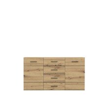 Kommode >Seikola < in braun,schwarz - 169,6x91,3x41,1cm (BxHxT)