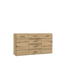 Kommode >Seikola < in braun,schwarz - 169,6x91,3x41,1cm (BxHxT)