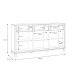 Kommode >Trondheim< in schwarz,braun - 178,4x94,1x41,5cm (BxHxT)