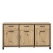 Kommode >Trondheim< in schwarz,braun - 178,4x94,1x41,5cm (BxHxT)