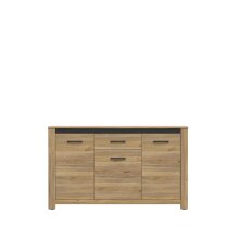 Kommode >San Cayetano < in braun,schwarz, Spanlatte  - 161,4x95,7x42,2cm (BxHxT)