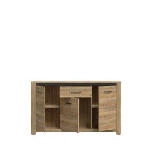 Kommode >San Cayetano < in braun,schwarz, Spanlatte  - 161,4x95,7x42,2cm (BxHxT)