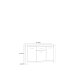 Kommode >San Cayetano < in braun,schwarz, Spanlatte  - 161,4x95,7x42,2cm (BxHxT)