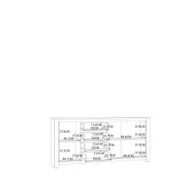 Kommode >San Cayetano < in braun,schwarz - 206x95,7x42,2cm (BxHxT)