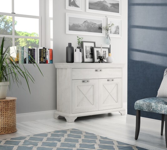 Kommode >Kashmir< in weiß,beige - 123,3x95,9x48,2cm (BxHxT)