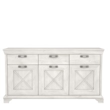 Kommode >Kashmir< in weiß,beige - 177,4x96,2x48,2cm (BxHxT)