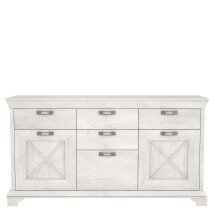 Kommode >Kashmir< in weiß,beige - 177,7x96,2x48,3cm (BxHxT)