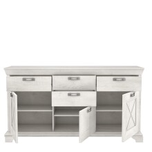 Kommode >Kashmir< in weiß,beige - 177,7x96,2x48,3cm (BxHxT)