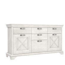 Kommode >Kashmir< in weiß,beige - 177,7x96,2x48,3cm (BxHxT)