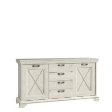 Kommode >Kashmir< in weiß,beige - 177,7x96,2x48,3cm (BxHxT)