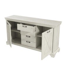 Kommode >Kashmir< in weiß,beige - 177,7x96,2x48,3cm (BxHxT)