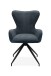 Esszimmerstuhl >Blake< (2er Set) in Cord dunkelblau + Stoff dunkelgrau / schwarz