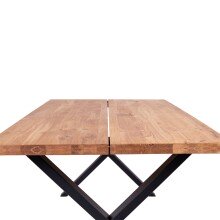 Esstisch >Montpellier< in Natur, Eiche-Massiv - 95x75x200cm (BxHxT)