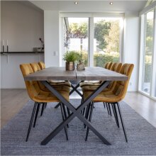 Esstisch >Montpellier< in Natur, Eiche-Massiv - 95x75x200cm (BxHxT)