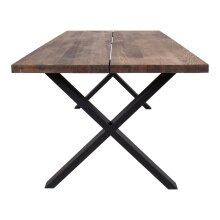 Esstisch >Montpellier< in Natur, Eiche-Massiv - 95x75x200cm (BxHxT)