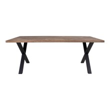 Esstisch >Montpellier< in Natur, Eiche-Massiv - 95x75x200cm (BxHxT)