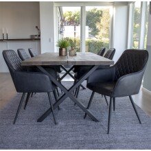 Esstisch >Montpellier< in Natur, Eiche-Massiv - 95x75x200cm (BxHxT)