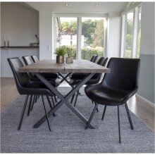 Esstisch >Montpellier< in Natur, Eiche-Massiv - 95x75x200cm (BxHxT)