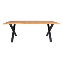 Esstisch >Toulon< in Natur, Eiche-Massiv - 95x75x200cm (BxHxT)