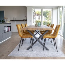 Esstisch >Toulon< in Natur, Eiche-Massiv - 95x75x200cm (BxHxT)