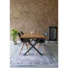 Esstisch >Toulon< in Natur, Eiche-Massiv - 95x75x200cm (BxHxT)