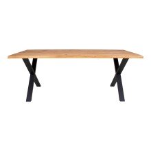 Esstisch >Toulon< in Natur, Eiche-Massiv - 95x75x200cm (BxHxT)
