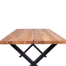 Esstisch >Toulon< in Natur, Eiche-Massiv - 95x75x200cm (BxHxT)