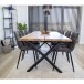 Esstisch >Toulon< in Natur, Eiche-Massiv - 95x75x200cm (BxHxT)