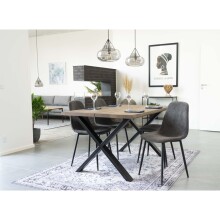 Esstisch >Toulon< in Natur, Eiche-Massiv - 95x75x140cm (BxHxT)