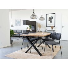 Esstisch >Toulon< in Natur, Eiche-Massiv - 95x75x140cm (BxHxT)