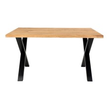 Esstisch >Toulon< in Natur, Eiche-Massiv - 95x75x140cm (BxHxT)