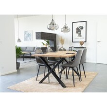 Esstisch >Toulon< in Natur, Eiche-Massiv - 95x75x140cm (BxHxT)